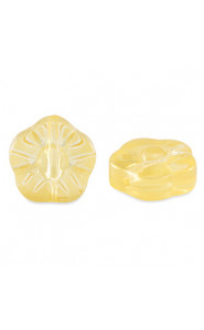 Glass bead 12mm Flower - Yellow